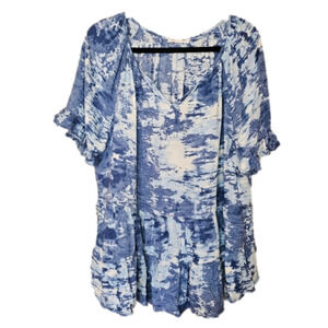 Blue Tie-Dye Women's Top